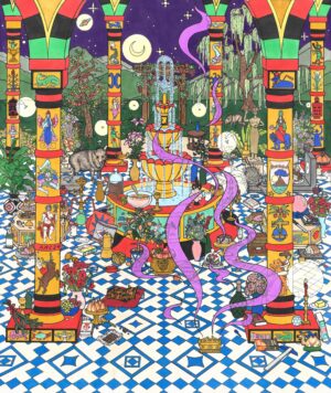Courtyard Party Print